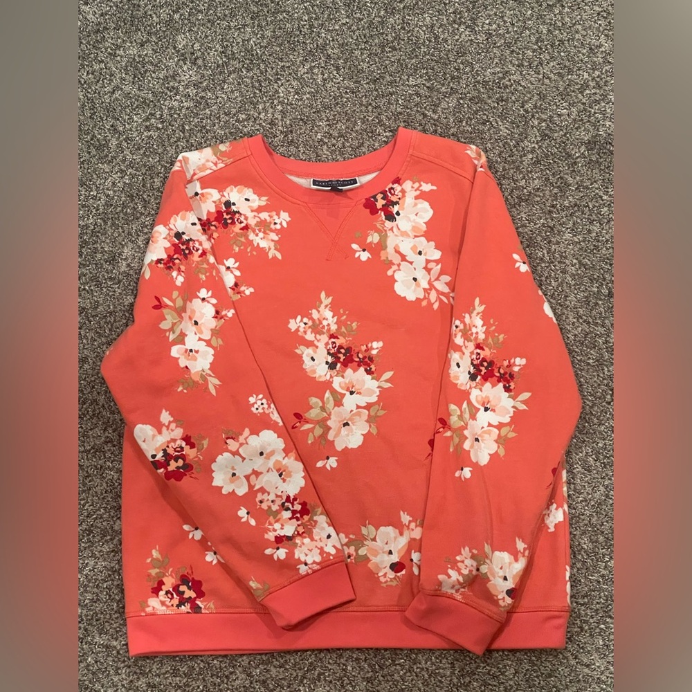 Kendra Scott Sport Orange Floral sweatshirt